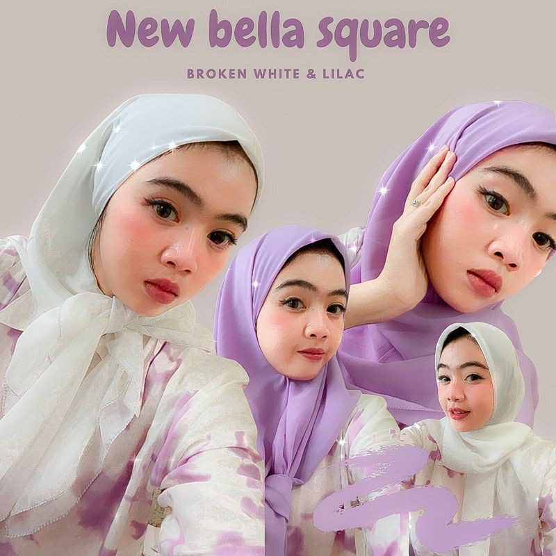 promo jilbab bella square broken white| bella square lilac |jilbab bella square premium