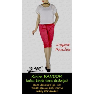  celana  jogger  pendek  wanita  katun adem nyaman Original 