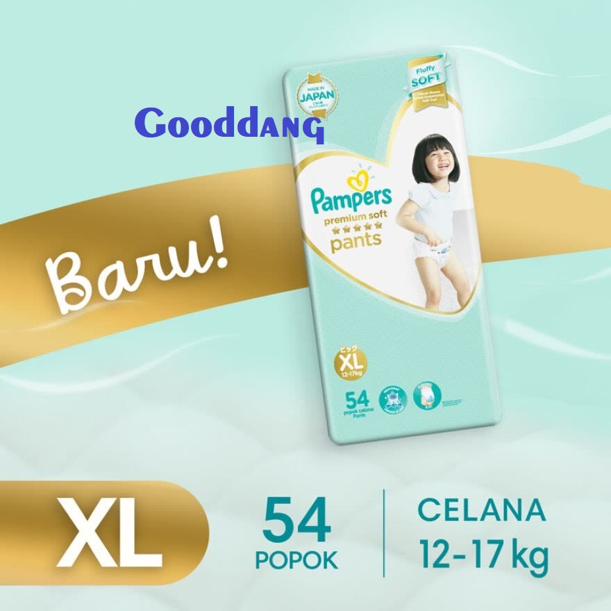 Pampers premium soft baby pants XL54 - XL 54 - Popok Celana Pampers