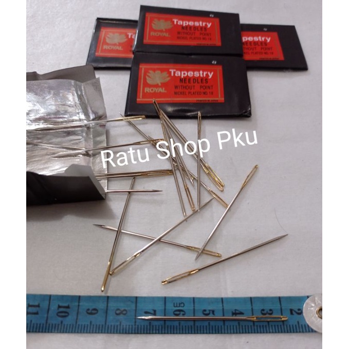 Jarum Sulam Strimin TAPESTRY kepala Emas no 18