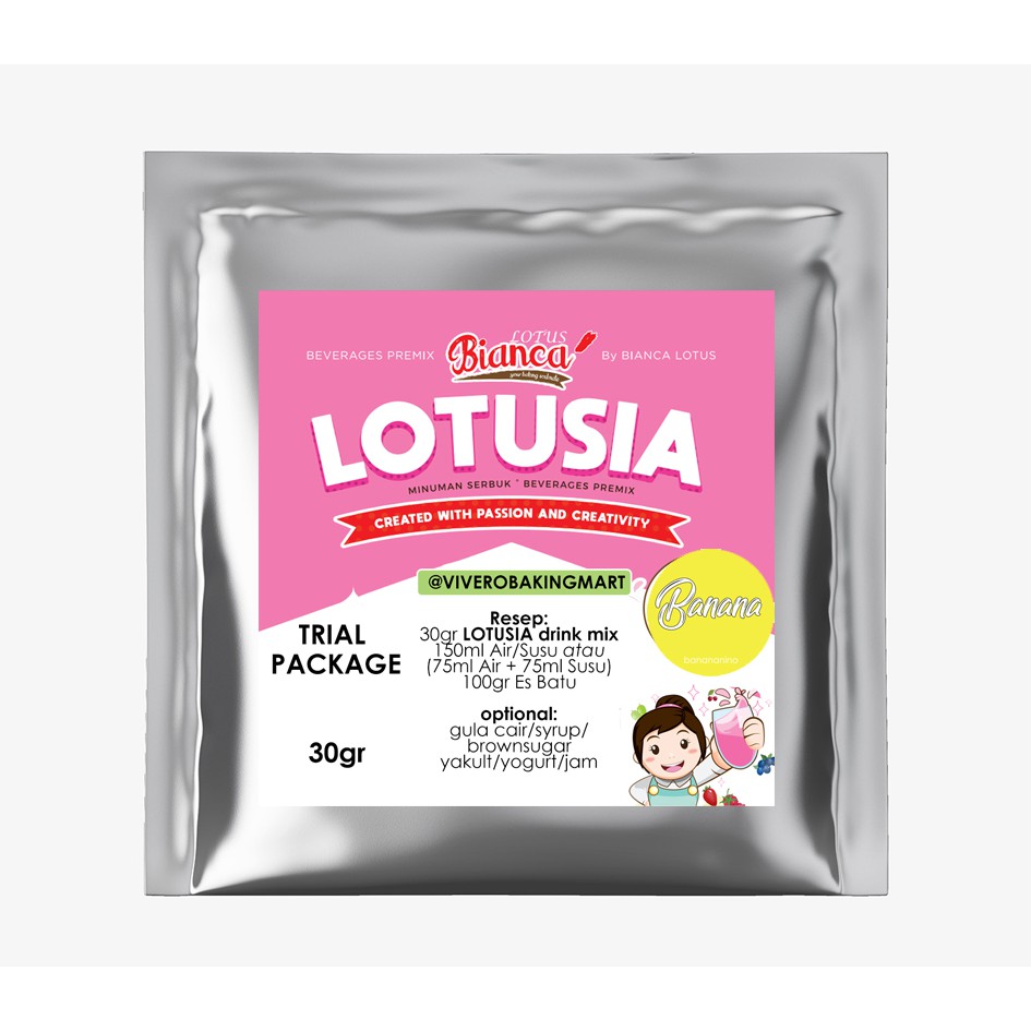 30gr Lotusia Banana Drink Premix (TRIAL PACKAGE)