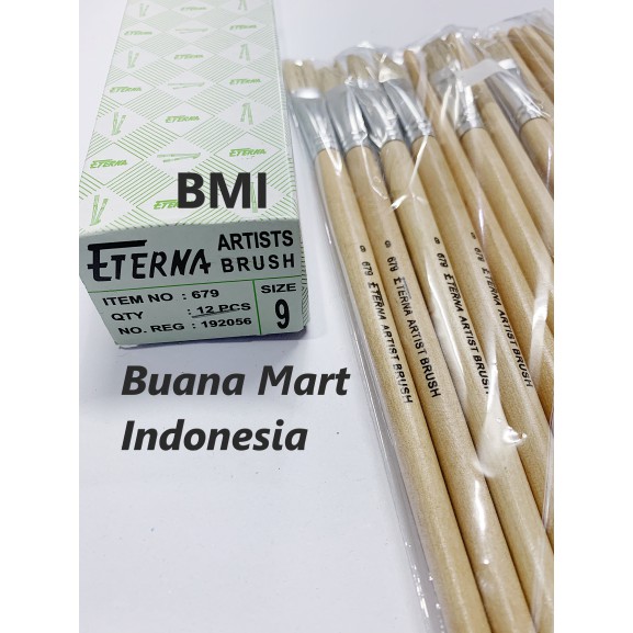 

Kuas Gambar ETERNA No 9 | Kuas Lukis | Artish Brush | ETERNA 9Inch (1PC)