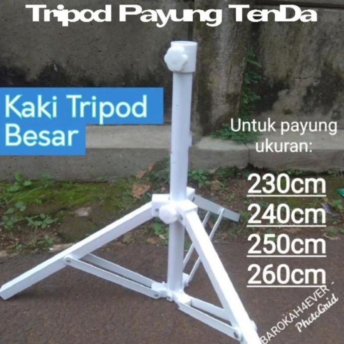 Ready stock] Kaki Tripod Payung Tenda Besar Dudukan Penyanggga Payung Pantai Ukuran