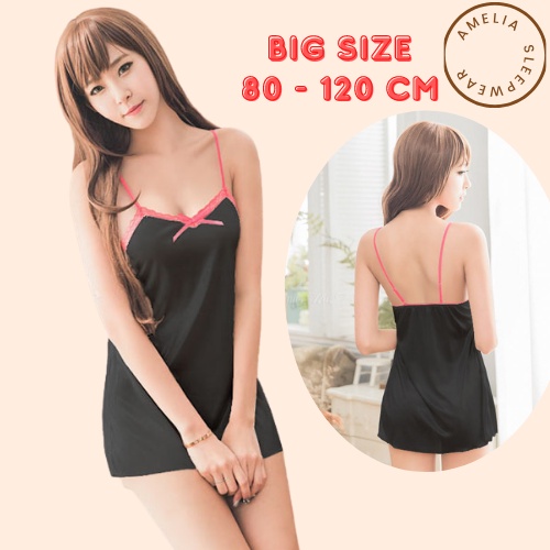 S M L XL XXL XXXL Lingerie Sexy Big Size Hitam Intim Pasangan Seksi Kado Seserahan Baju Tidur Wanita