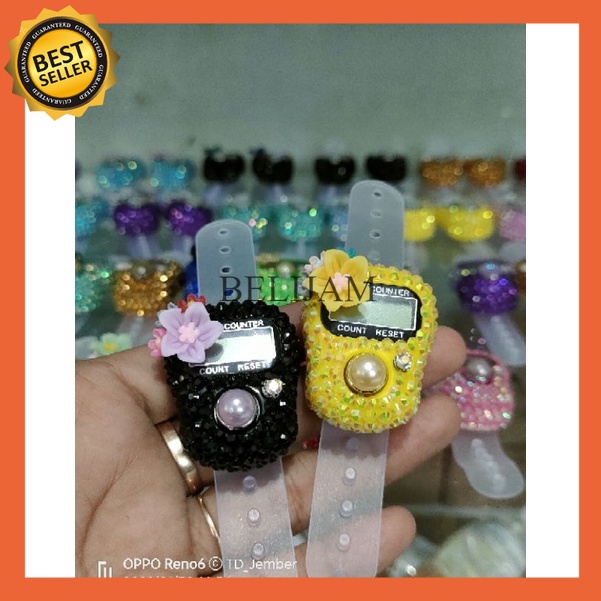TASBIH DIGITAL CANTIK - TASBIH DIGITAL SWAROVSKI [Hias Bunga] tasbeh - tasbih digital - tasbih digit