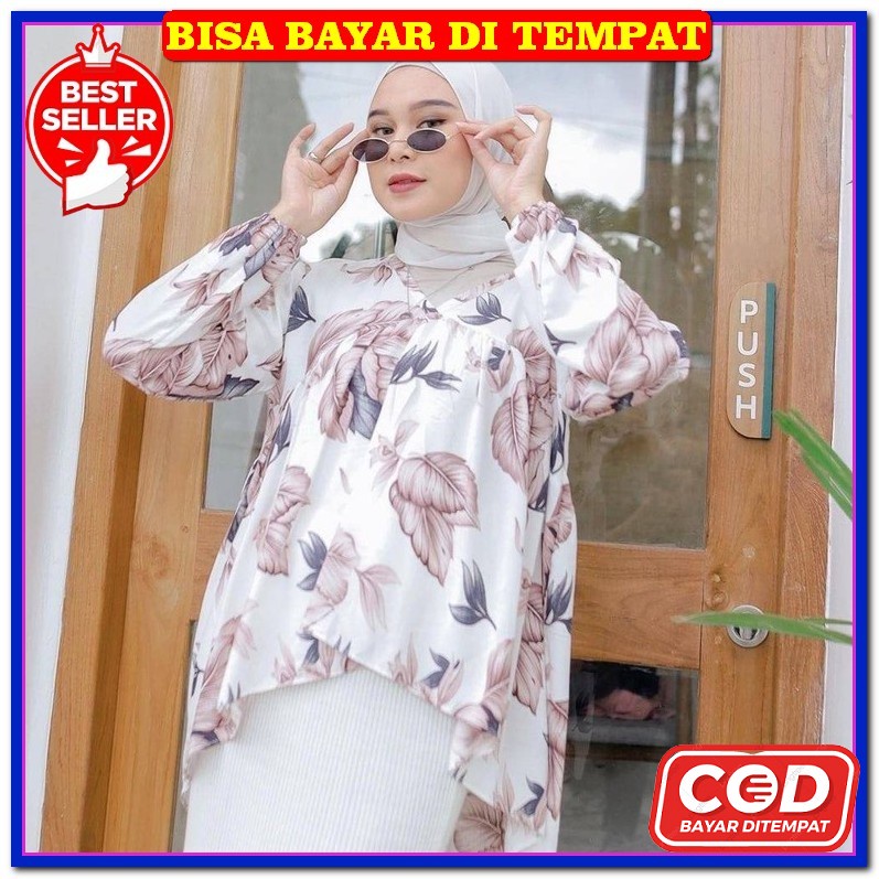Weijia Fashion Baju Kemeja Wanita Lengan Panjang Terbaru / Kem Alenya Blouse/ Hem Polos Katun Cewek 