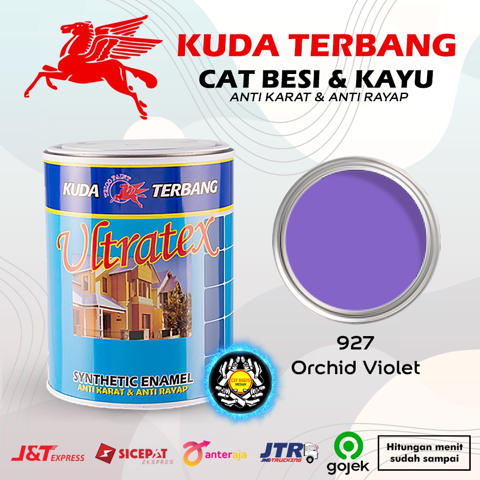 CAT MINYAK CAT KAYU DAN BESI KUDA TERBANG ULTRATEX 1 KG WARNA 927 ORCHID VIOLET UNGU BTS LILAC PURPLE LEMBAYUNG 1KG CAT KUSEN PINTU ENAMEL ANTI KARAT ANTI RAYAP 1L TERMURAH DI MEDAN BINJAI