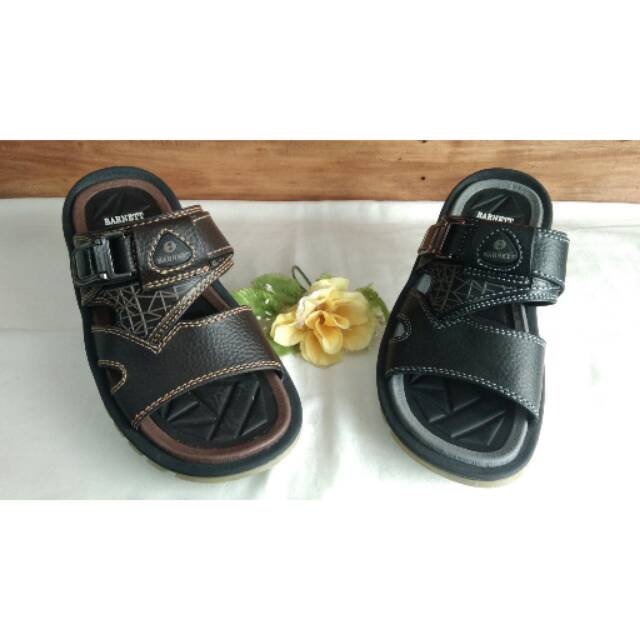 Sandal pria Barnet coklat/hitam