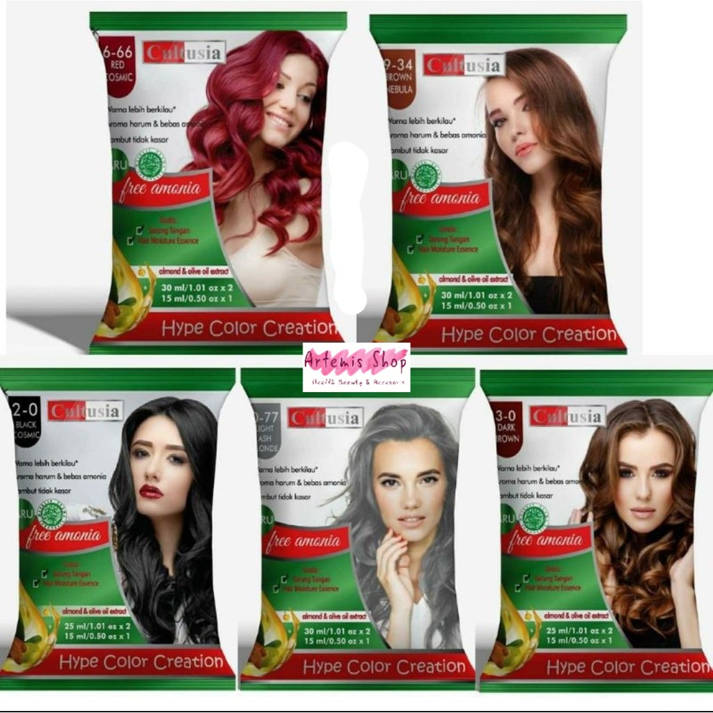 CUCI GUDANG Cultusia Hype Color Creation Sachet Pewarna Rambut Bebas Amonia Sachet