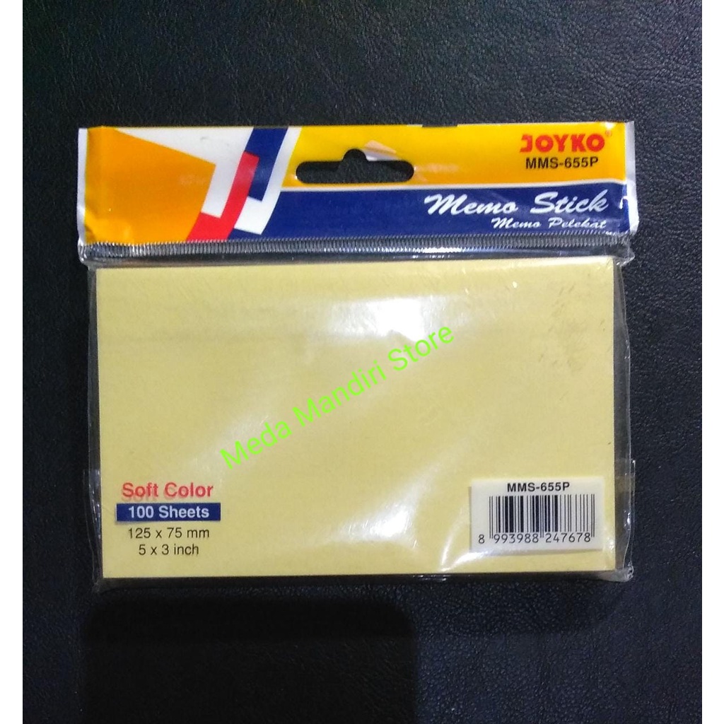 

Memo Sticky Note Post it Joyko 655 Kuning (125 x 75 mm)