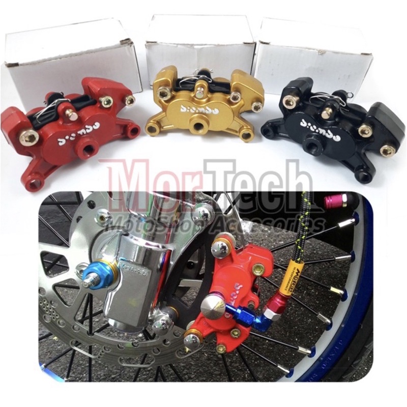 KALIPER MINI 4 PISTON THAILAND CALIPER PALA BABI UNIVERSAL MOTOR BEAT VARIO SCOOPY MIO KTC RACING