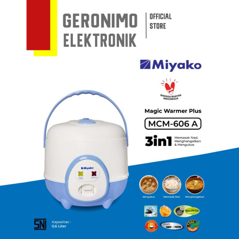 (NEW) Ricecooker Miyako MCM-606 A | Magic com mini Miyako MCM606A