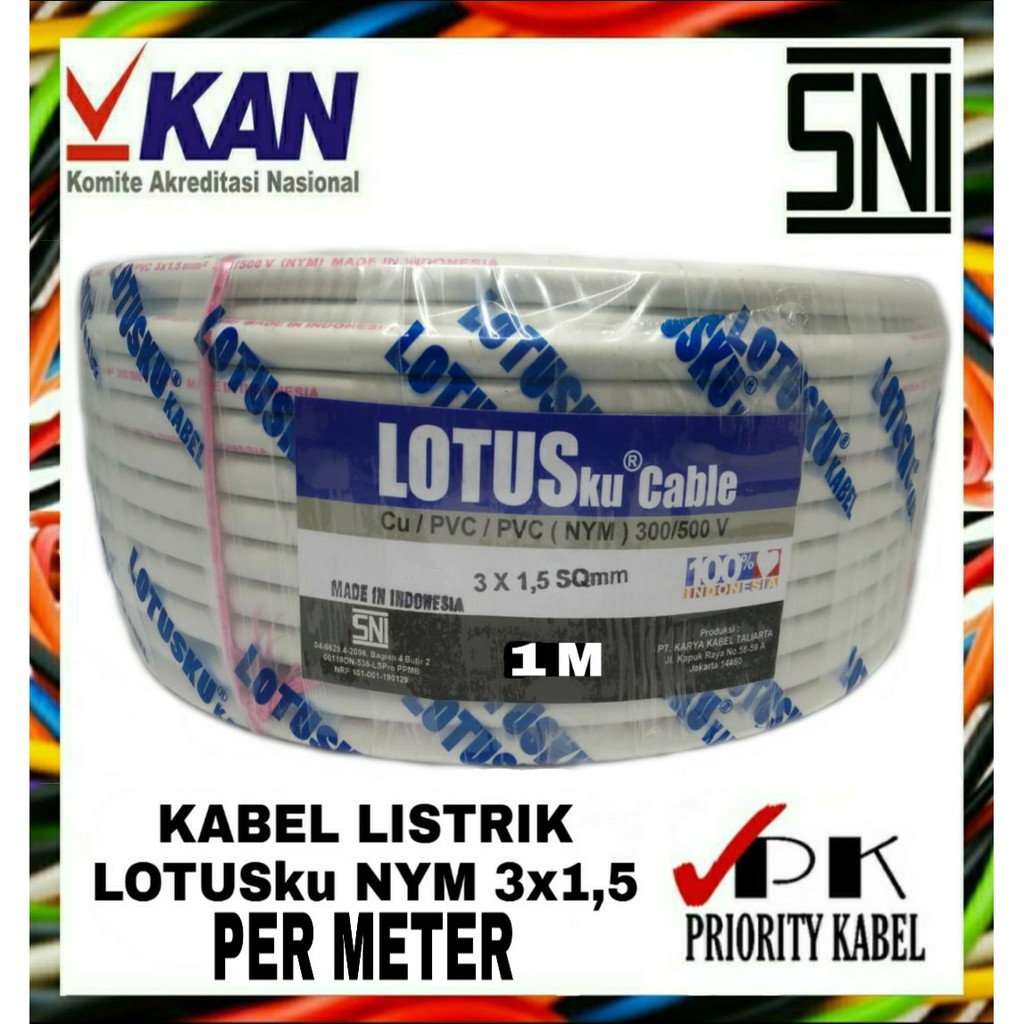 Kabel LOTUSku NYM 3x1,5 3x1.5 (Per Meter)