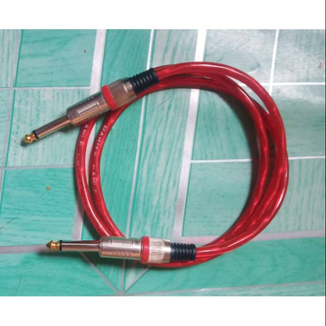 Kabel gitar Jack akai to akai panjang 1 meter