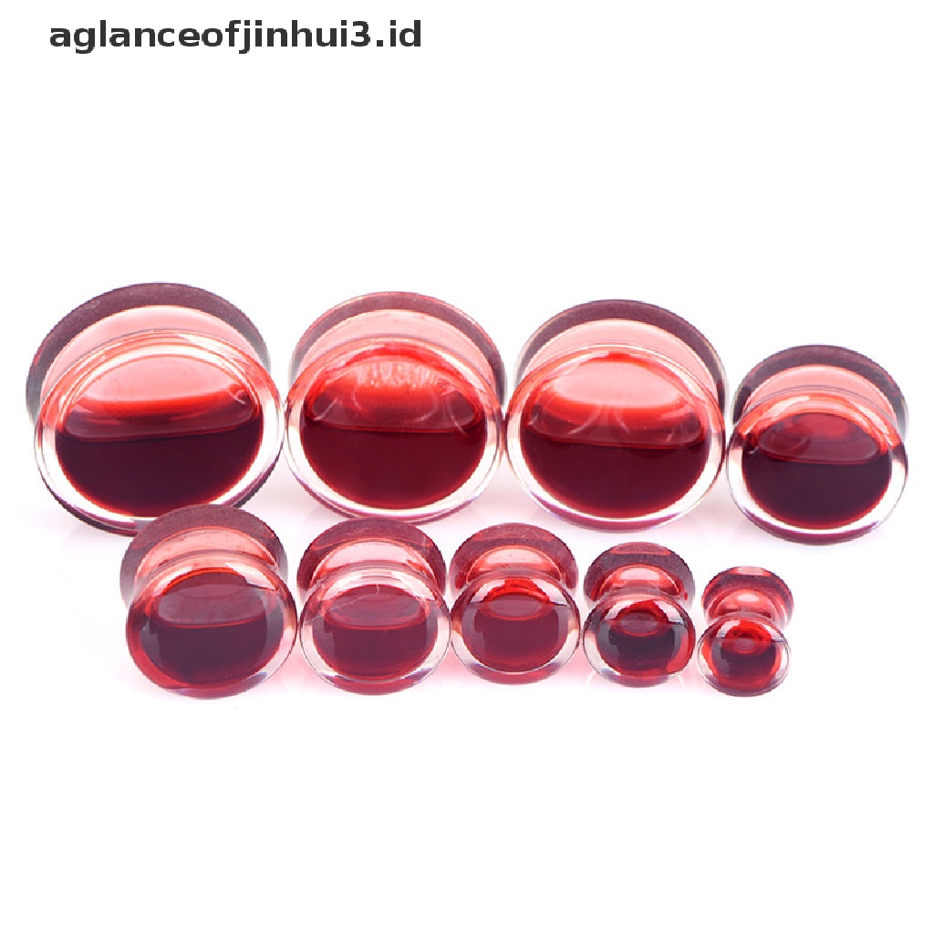 Plug Pembesar Lubang Tindik Telinga Warna Merah Darah