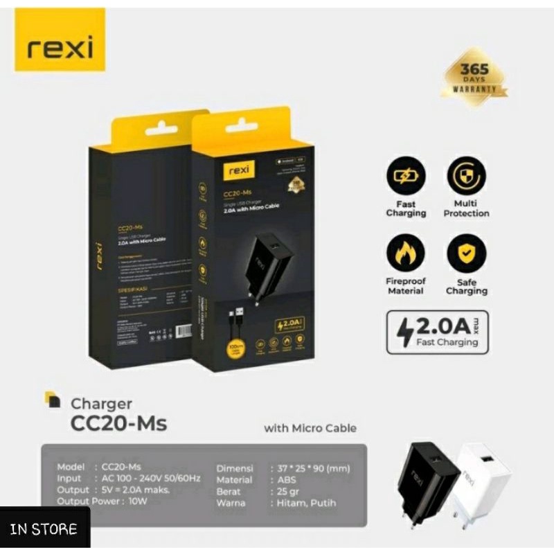 Rexi CC20-M Single USB Charger set