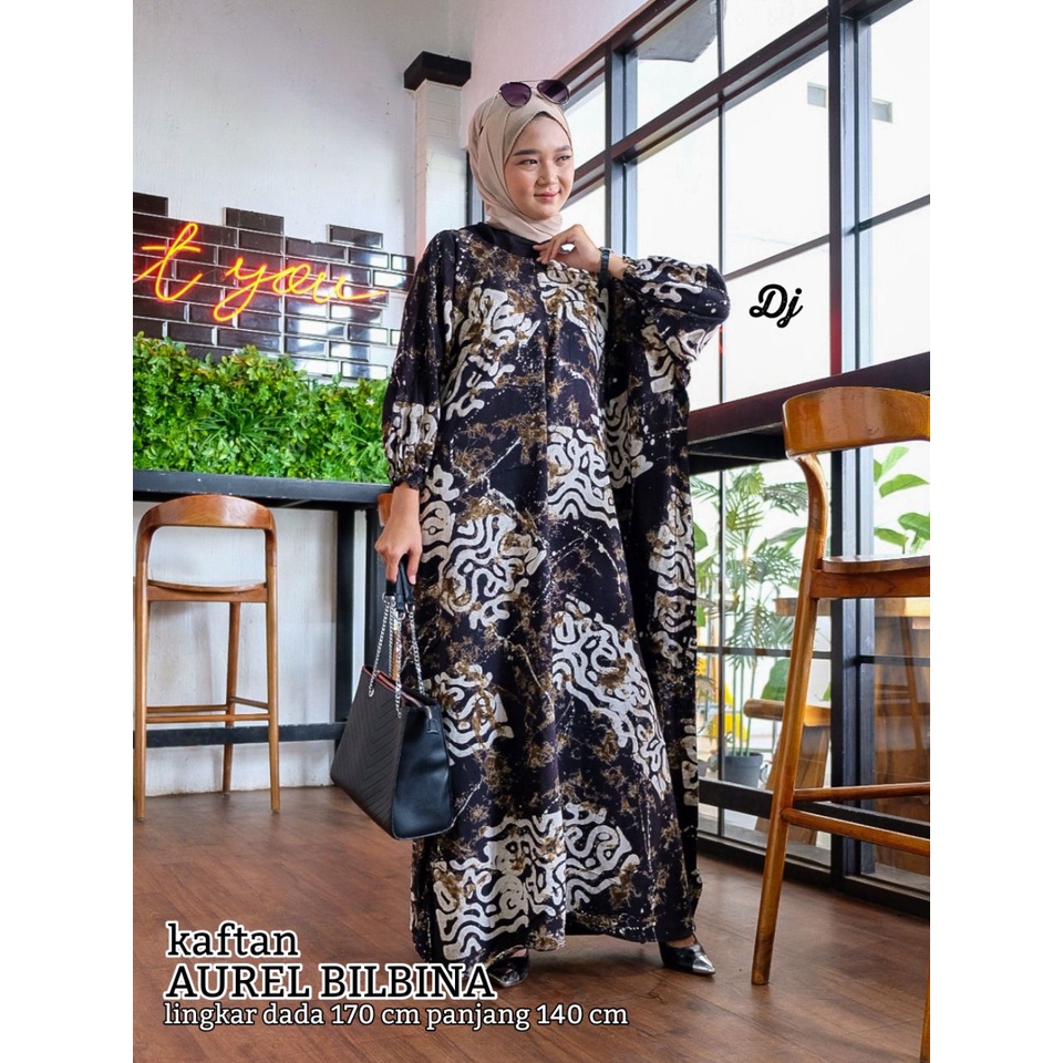 Longdress Kaftan Cap Jumbo Daster Kaftan Jumbo Terlaris Dress Jumbo Ld 160 Cm Kain SantungTebal Resl