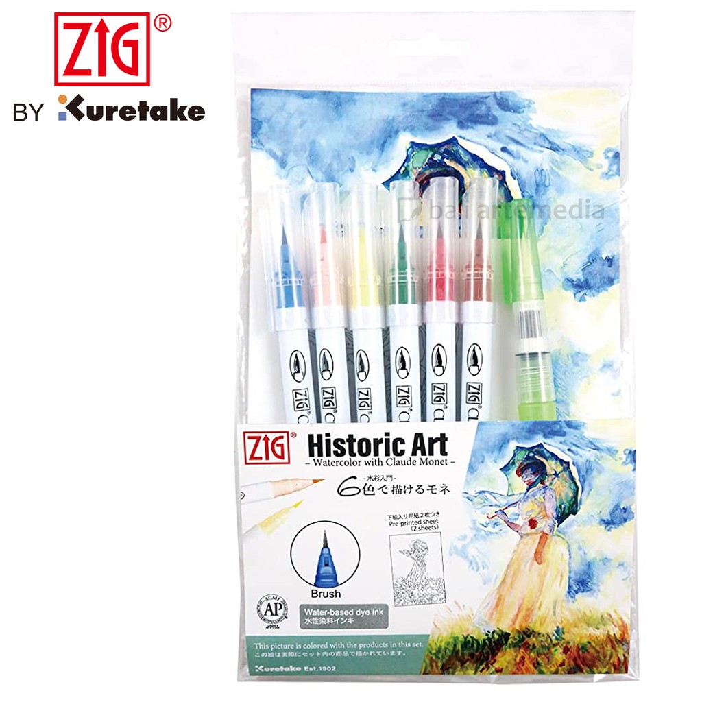 Kuretake ZIG Historic Art - Clean Color Real Brush Set