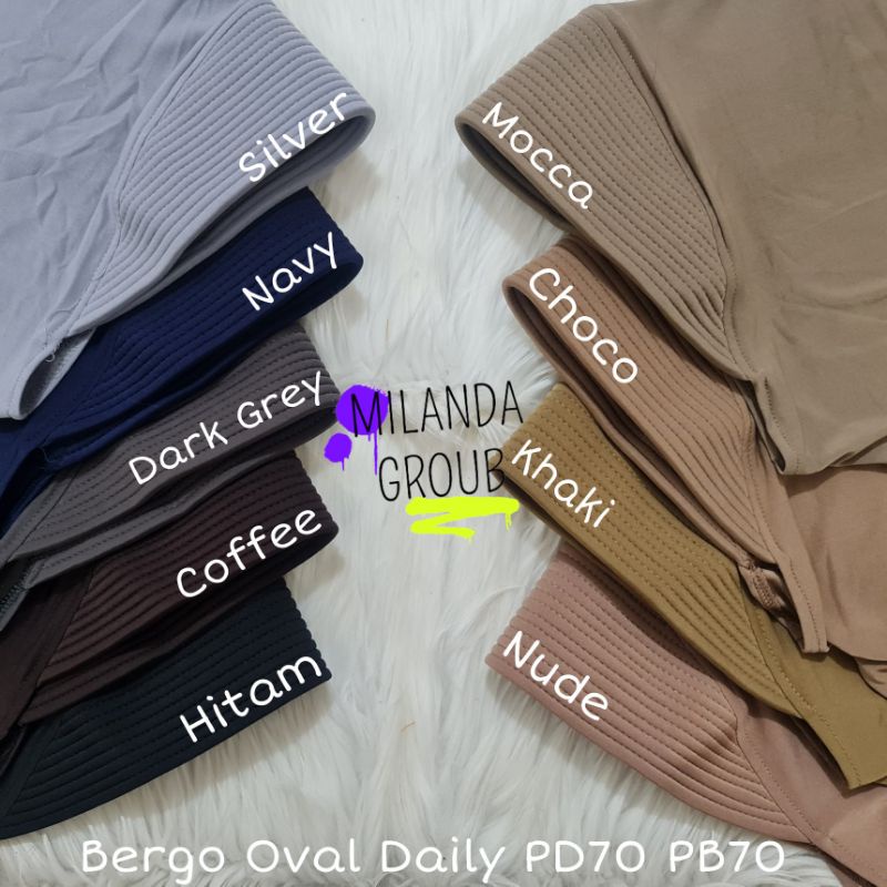 Hijab Bergo Hamidah Bergo Oval Jersey premium Harian PD70 PB70