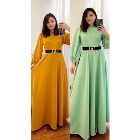 674# SAMANTHA MAXI DRESS SCUBA/FASHION WANITA