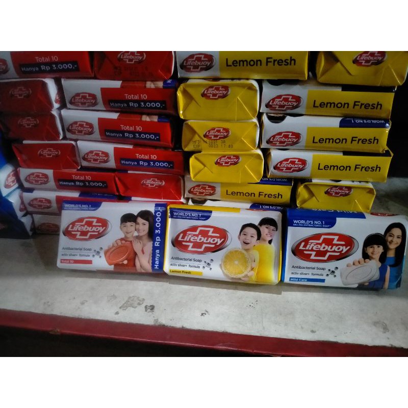 Sabun lifebuoy, tersedia 3 warna,per pcs.