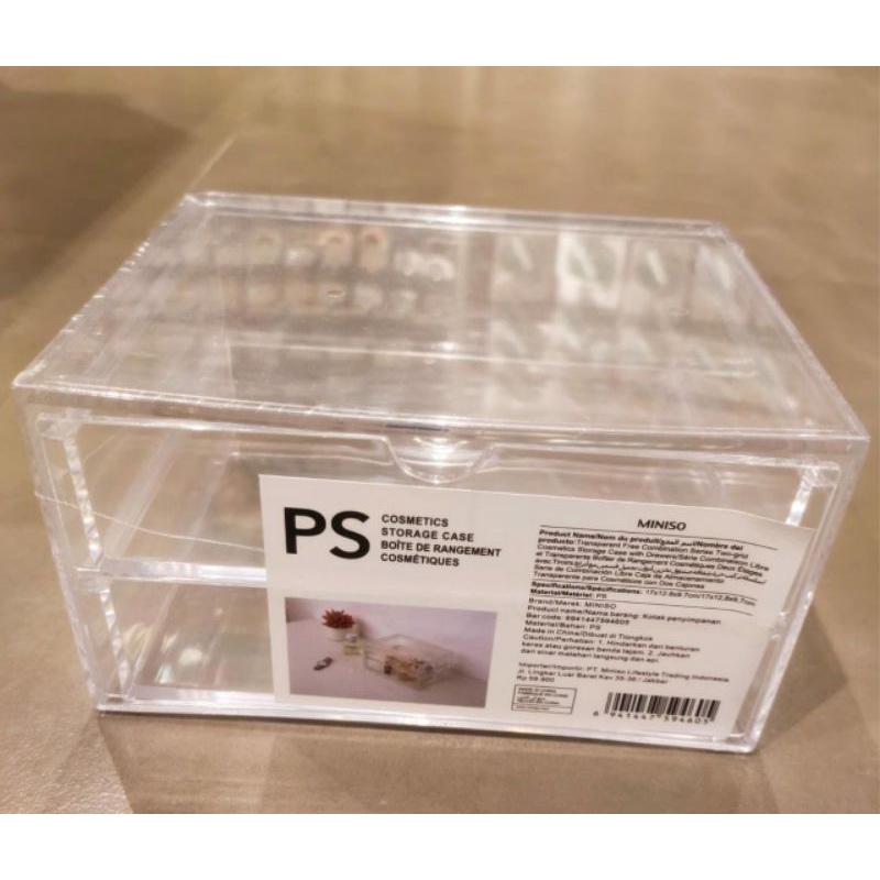 Miniso Cosmetics Storage Case + Bubble Wrap