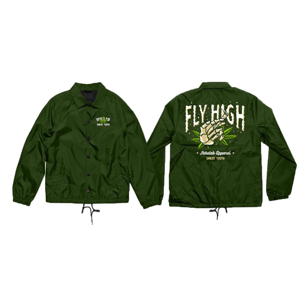 Fakelab Coach Jacket Army Fly High / Windbreaker / Jaket / Wb / Cj