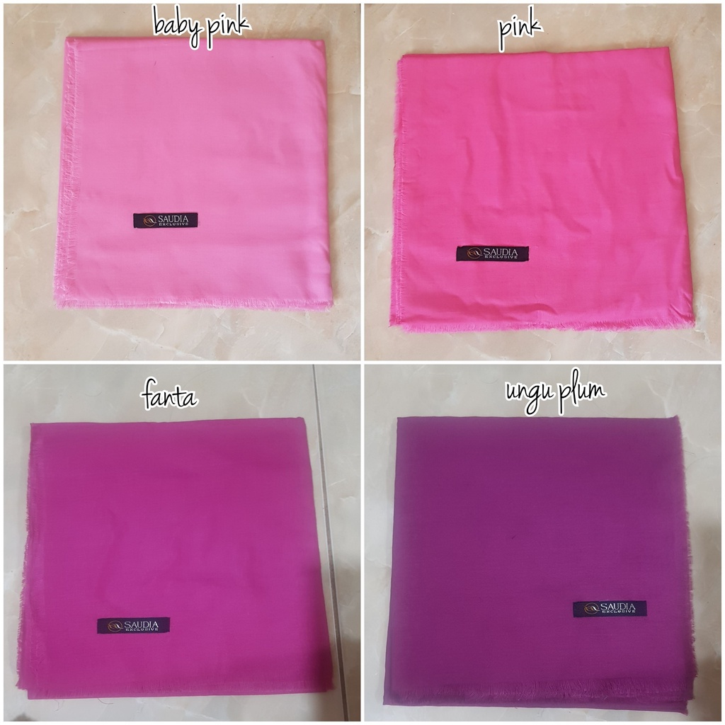 Segi Empat Saudia Polos Rawis Bahan: Katun Rawis Promo MAGENTA PINK KUNING