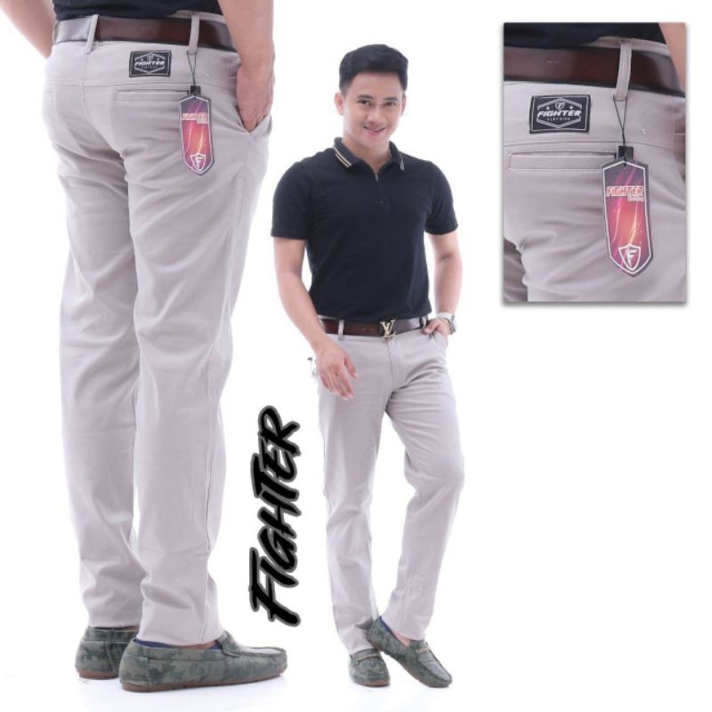 CELANA CHINO PANJANG FIGHTER PREMIUM