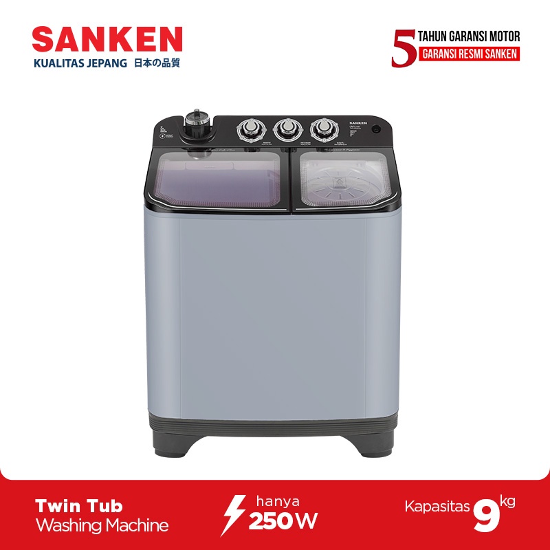 Mesin Cuci Sanken TW 1155FBK 2 Tabung.
