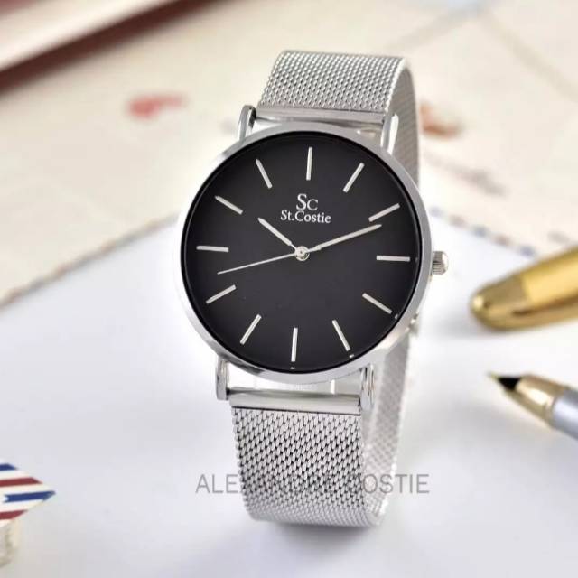 Jam tangan pria kasual/jam tangan pasir/jam tangan rantai