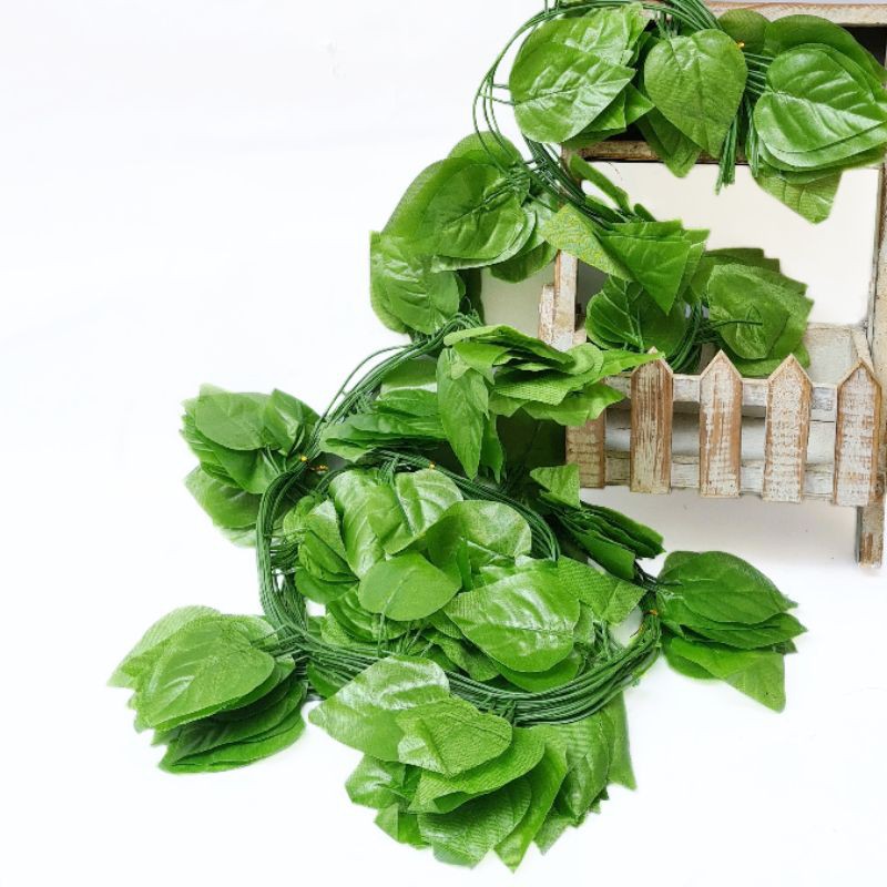 AL91 (12PCS) Daun Rambat 2,3m Motif Random Hiasan Dekorasi Interior Wedding Backdrop  Artificial