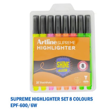 

ARTLINE Spidol Supreme Highlighter Marker Set 8PC 5 WARNA EPF-600/8PC