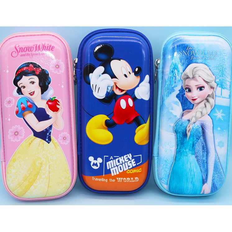 Tempat Pensil Jumbo KAKU DISNEY / Tempat Alat Tulis Besar Gambar Frozen &amp; Mickey Mouse Lucu / Tempat Pensil Princess Ariel Rapunzel Anow White / Pencil Holder Princess