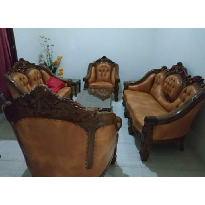 Jual KURSI SOFA TAMU GANESHA JATI MEBEL JEPARA Indonesia