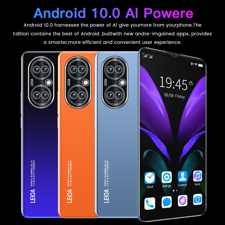 【Merek baru】 Handphone P50 Pro Smartphone 8GB + 256GB Global Versi 6.3 inch Cellphone Bluetooth Dual Card SIM MobilePhone Android