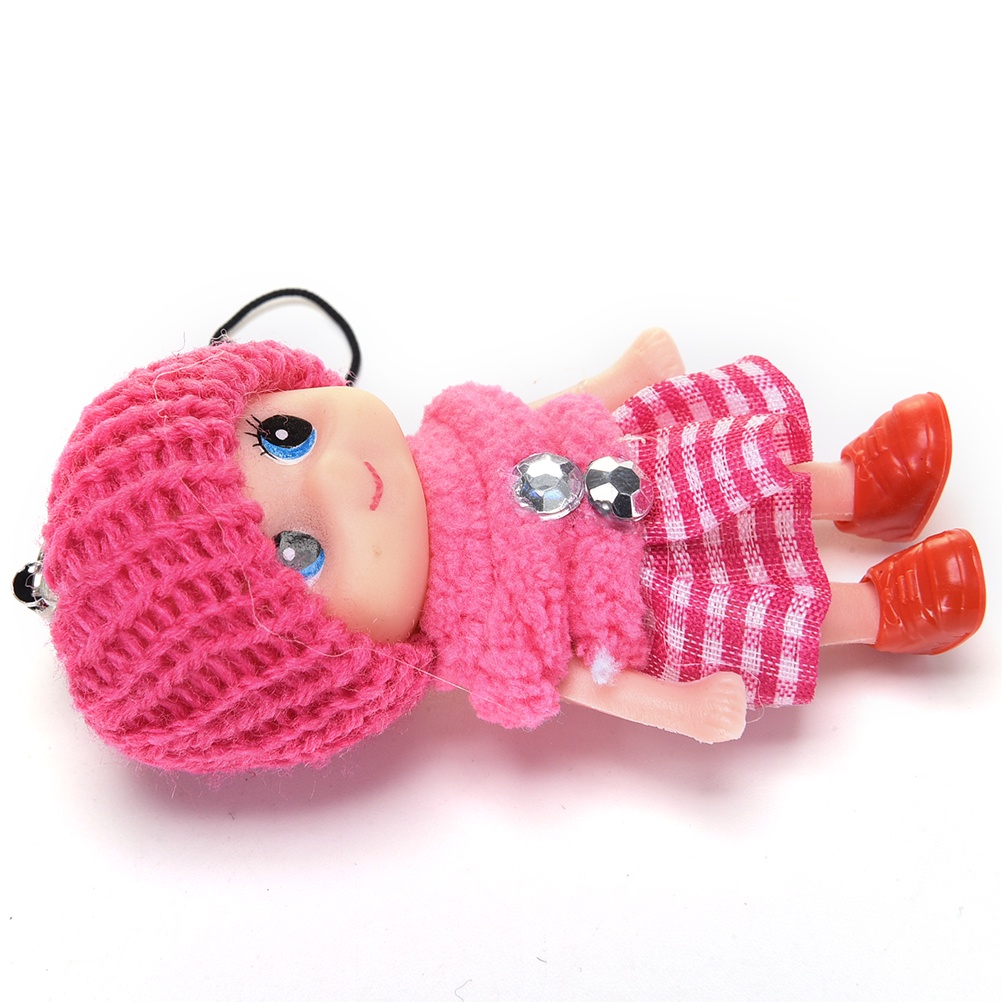 {LUCKID}1 Pcs Soft Baby Dolls Interactive Mini Doll Phone Hanging Kids Children Toys 8cm