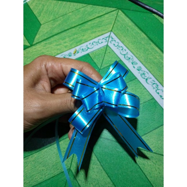 

pita kado bunga tarik hiasan souvenir craft biru bonus dobel tape 1rol