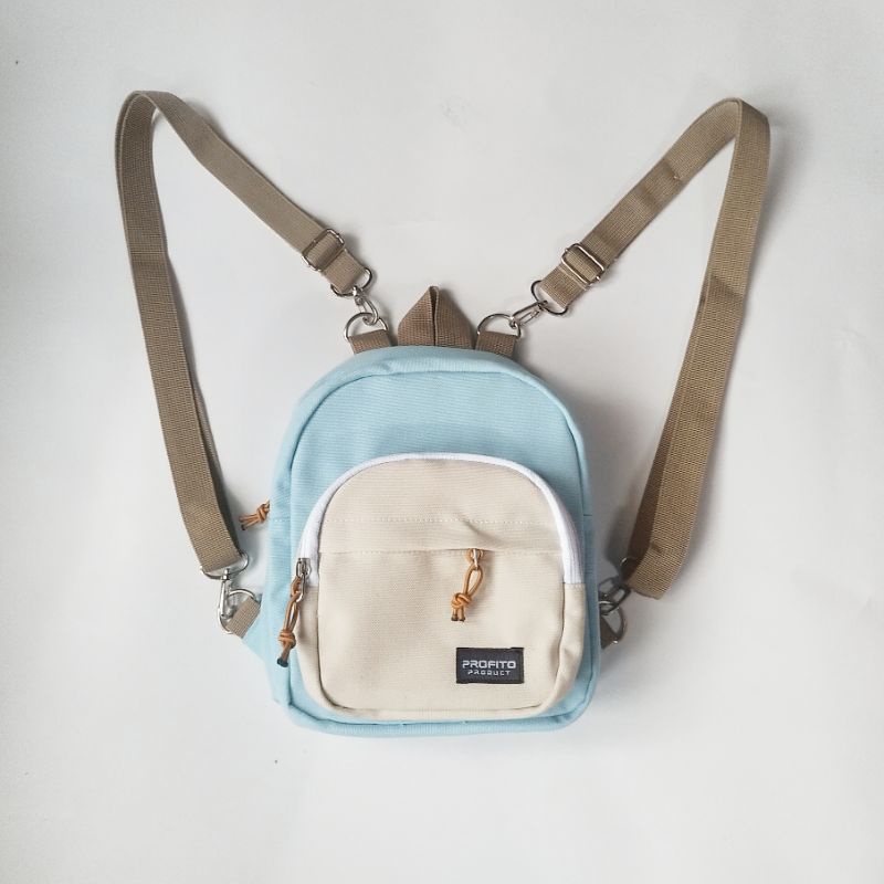 Tas Ransel Mini Multifungsi 3 in 1 Series-Light blue