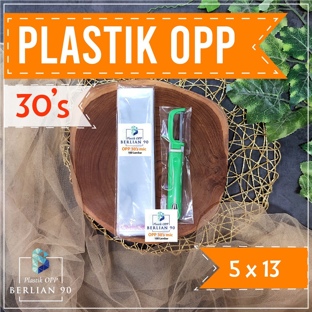 PLASTIK OPP LEM 5 x 13 cm 30s Micron PLASTIK OPP TEBAL isi 100 PCS