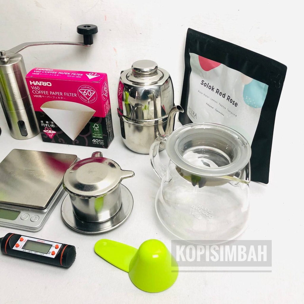 Paket Hemat Homebrewer Alat Seduh Rumahan Pembuat Kopi Manual Brew V60 Coffee Maker-3