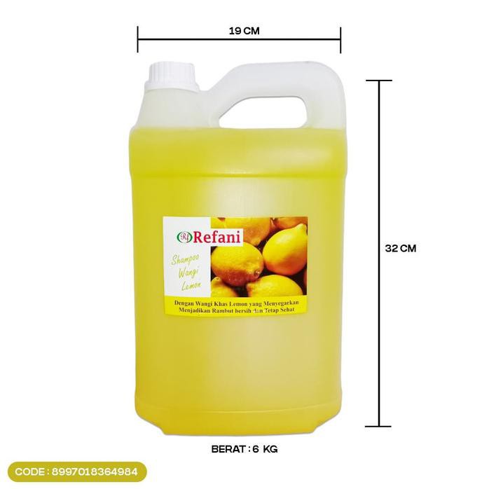 REFANI SHAMPO LEMON 5 KG perawatan penyubur rambut jerigen salon hemat