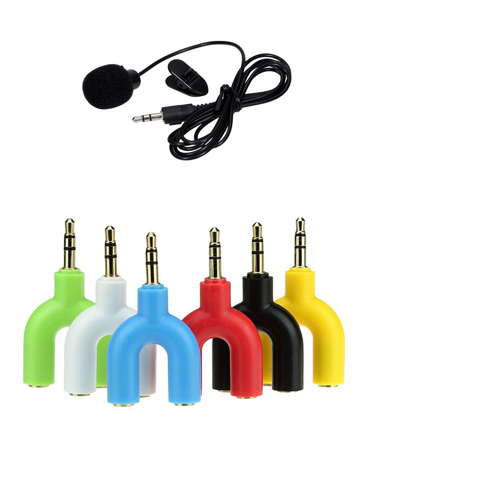 Youtuber Vloger Smule Alat Rekam Clip On Mic - Splitter U - Microphone