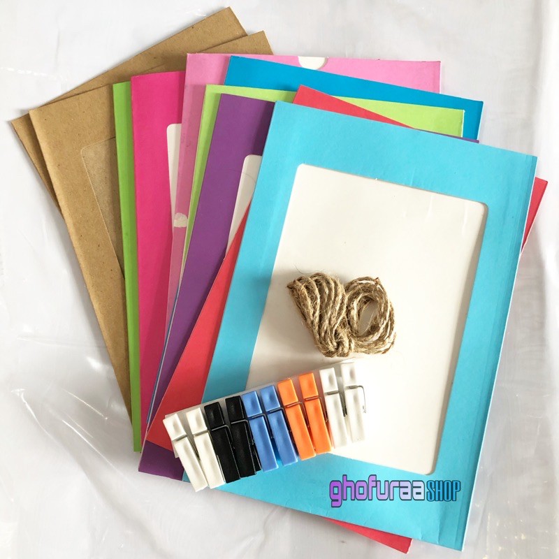 D3v frame foto wooden clip 1 set 10 pcs - bingkai foto 4R gantungan foto