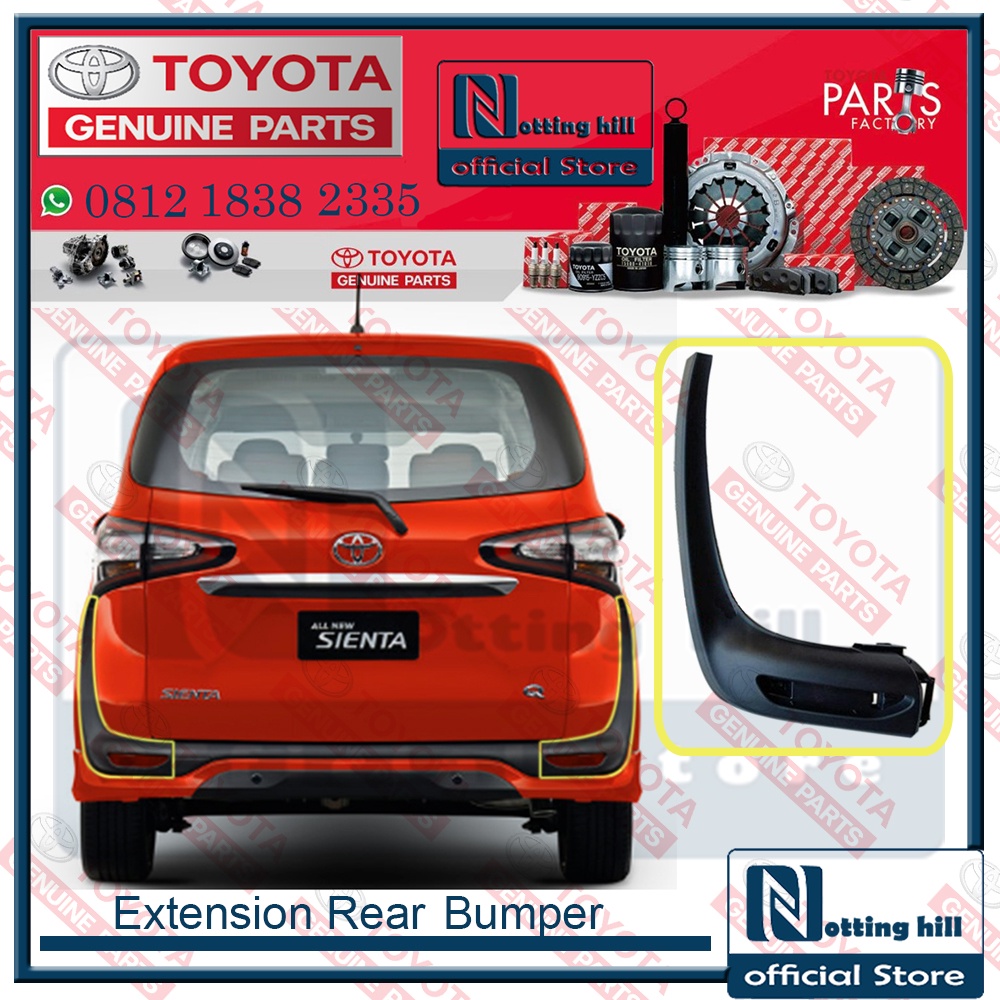 Cover bumper belakang toyota sienta