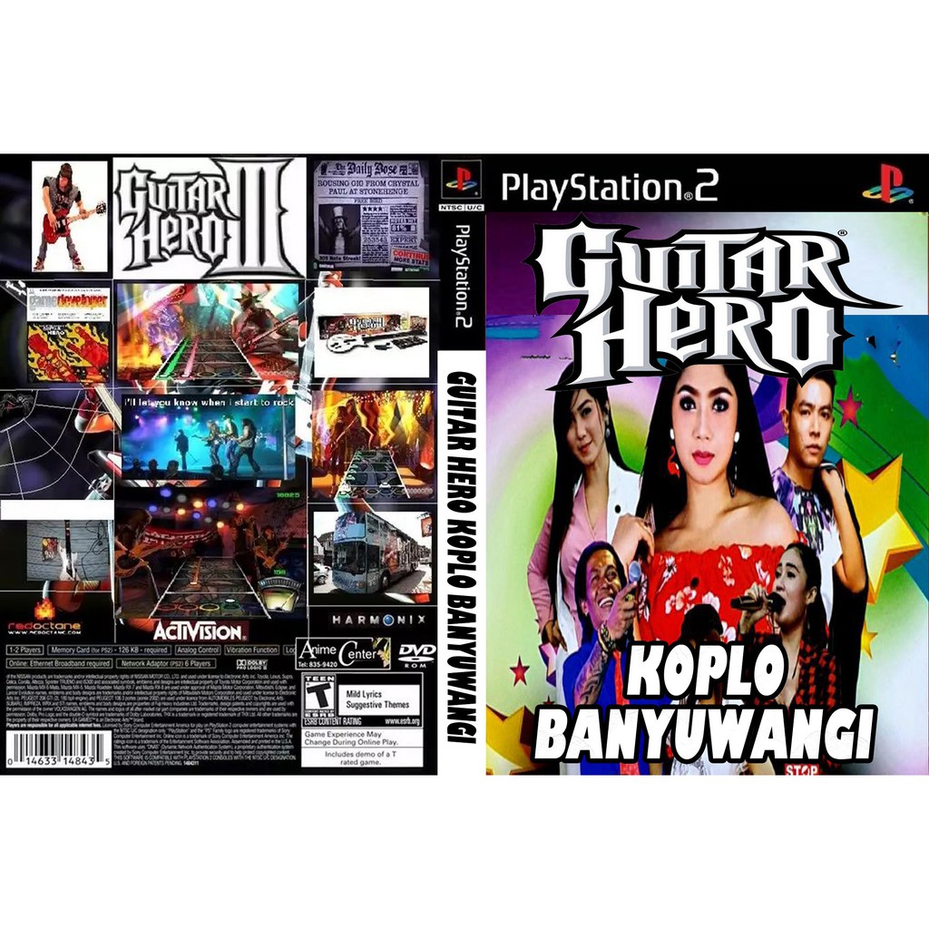 Kaset Ps2 Game Guitar Hero Koplo