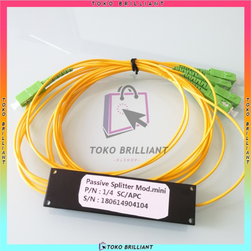 [Bisa COD] Passive Splitter 1:4 Mini Modular SC APC No Brand Fiber Optik