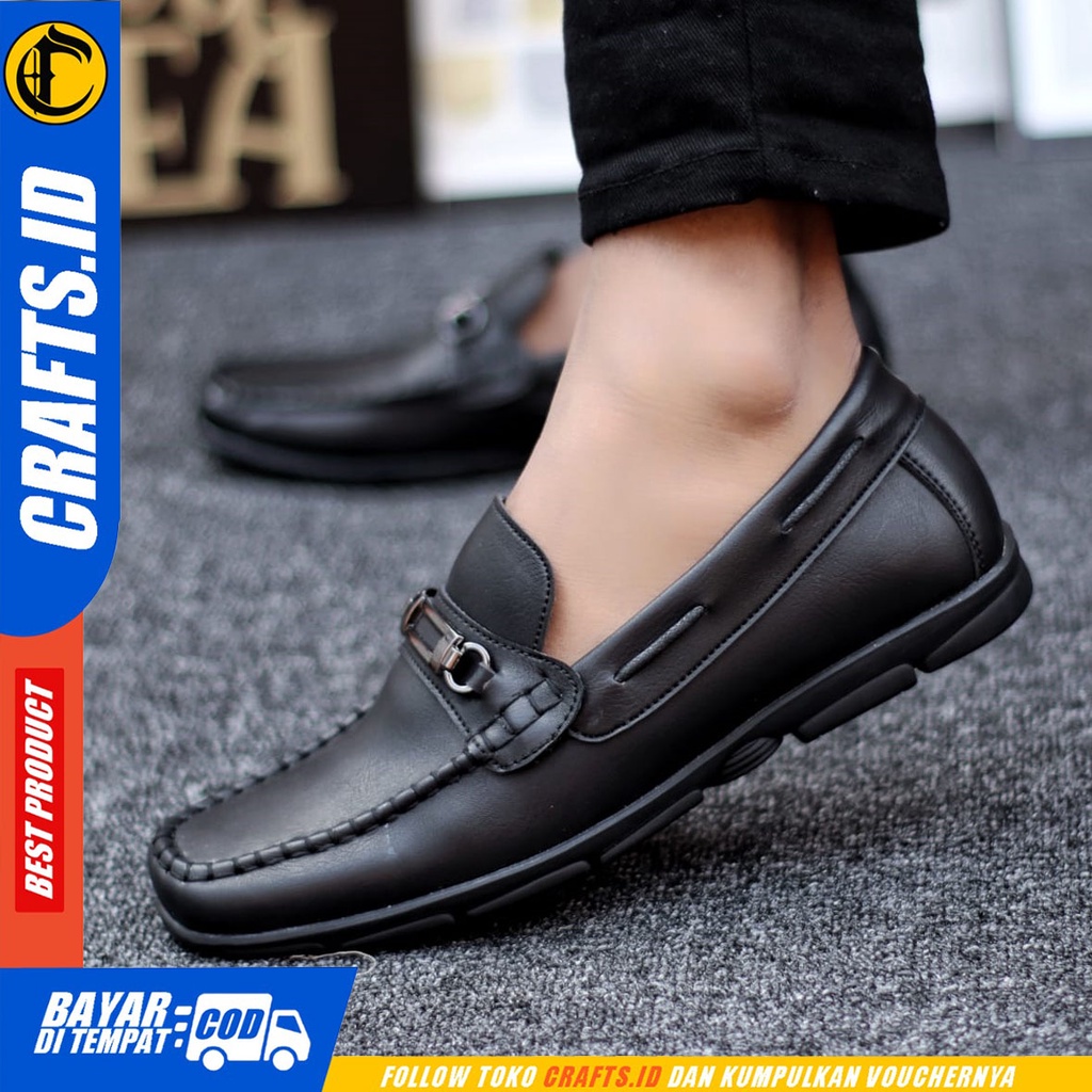 CRAFTS crollo - Sepatu Pantofel Formal Slop Kerja Pria