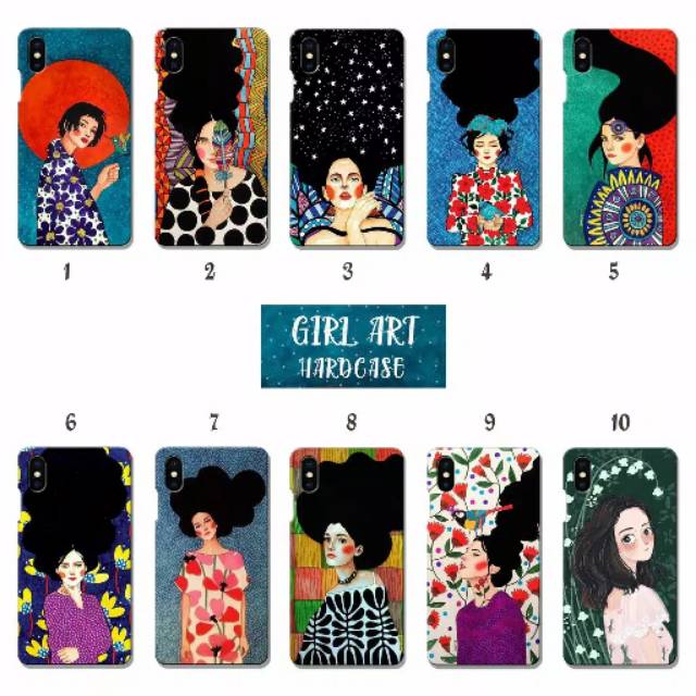 Custom case girl art oppo vivo iphone xiaomi samsung
