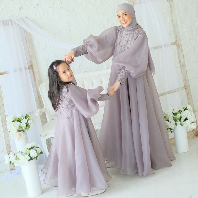 Baju Lebaran FNDLABELS Kala Dress Baju Pesta Premium Mom And Kids Baju Pesta Ibu dan Anak , Couple G